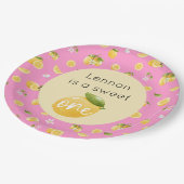Lemon Sweet One 1st Birthday Papieren Bordje (Gekanteld)