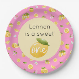 Lemon Sweet One 1st Birthday Papieren Bordje
