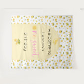 Lemon Sweet One Birthday Achtergrond Tapestry Wandkleed (Voorkant (horizontaal))