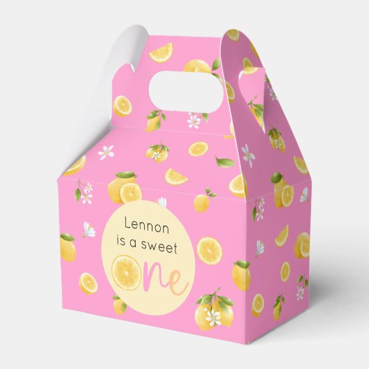 Lemon Sweet One Verjaardag Bedankdoosjes (Voorkant Zijde)