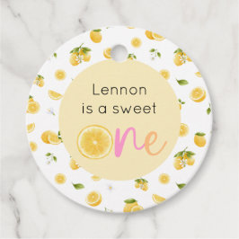 Lemon Sweet One Verjaardag Bedankjes Labels