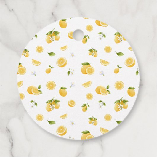 Lemon Sweet One Verjaardag Bedankjes Labels (Achterkant)