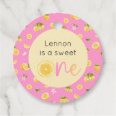 Lemon Sweet One Verjaardag Bedankjes Labels (Voorkant)