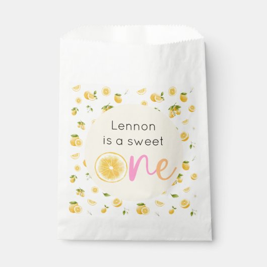 Lemon Sweet One Verjaardag Bedankzakje (Voorkant)