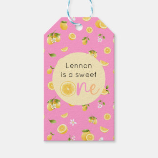 Lemon Sweet One Verjaardag Cadeaulabel