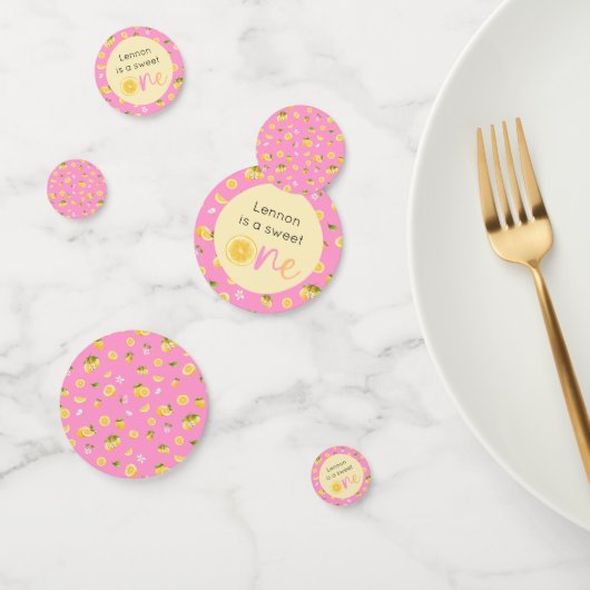 Lemon Sweet One Verjaardag Confetti (Groep)
