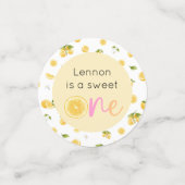 Lemon Sweet One Verjaardag Confetti (Kleine voorkant)