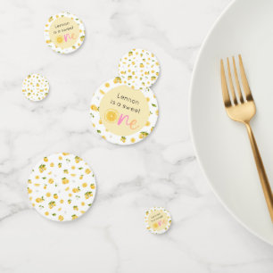 Lemon Sweet One Verjaardag Confetti