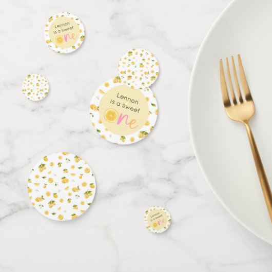 Lemon Sweet One Verjaardag Confetti (Groep)