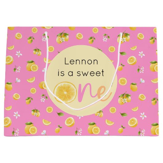 Lemon Sweet One Verjaardag Grote Cadeautas (Voorkant)