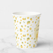 Lemon Sweet One Verjaardag Papieren Bekers (Rechts)