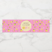 Lemon Sweet One Verjaardag Waterfles Etiket (Enkel label)