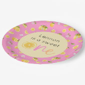 Lemon Sweet One verjaardagsfeestje Papieren Bordje (Gekanteld)