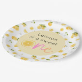 Lemon Sweet One verjaardagsfeestje Papieren Bordje (Gekanteld)