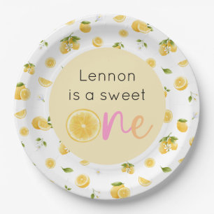 Lemon Sweet One verjaardagsfeestje Papieren Bordje