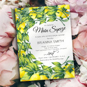 Lemon Swirl Vibrant Bridal Shower-uitnodiging Kaart