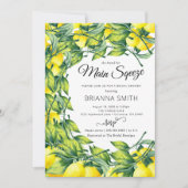 Lemon Swirl Vibrant Bridal Shower-uitnodiging Kaart (Voorkant)