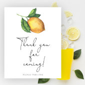 Lemon tak Bedankt voor uw komst Poster