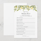 Lemon takken die mam kent beste douche spel Kaart (Voorkant / Achterkant)