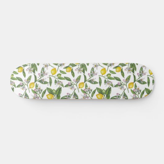 Lemon takken met bloesems en vruchten persoonlijk skateboard (Horizontaal)