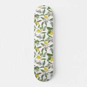 Lemon takken met bloesems en vruchten persoonlijk skateboard