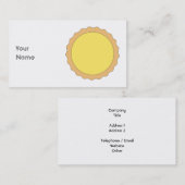 Lemon Tart Pastry. Zonnig geel. Visitekaartje (Voorkant / Achterkant)