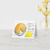 Lemon Tart Recept Blank Note Kaart (Gele Bloem)