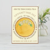 Lemon Tart Tarte au Citron Bake Sale Pi Day Kaart (Staand voorkant)