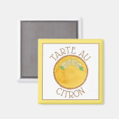 Lemon Tart Tarte au Citron Curd Pie Baking Food Magneet (Voorkant / Achterkant)