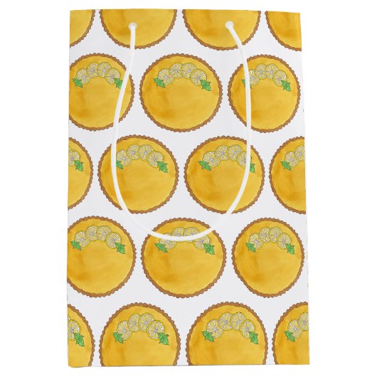 Lemon Tart Tarte au Citron Curd Pie Baking Food Medium Cadeauzakje (Voorkant)
