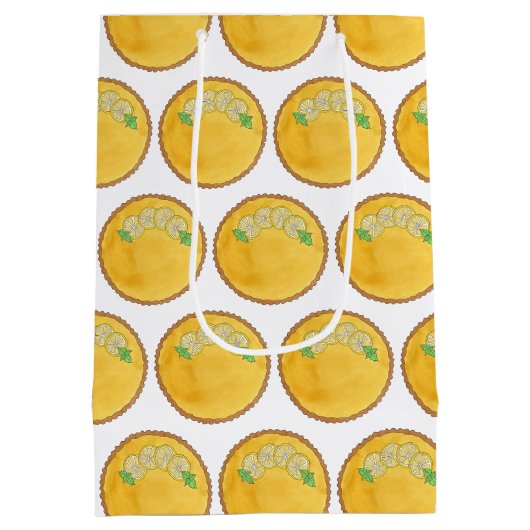 Lemon Tart Tarte au Citron Curd Pie Baking Food Medium Cadeauzakje (Achterkant)