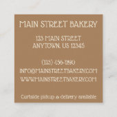 Lemon Tart Tarte au Citron Pie Baking Bakery Chef Vierkante Visitekaartje (Achterkant)