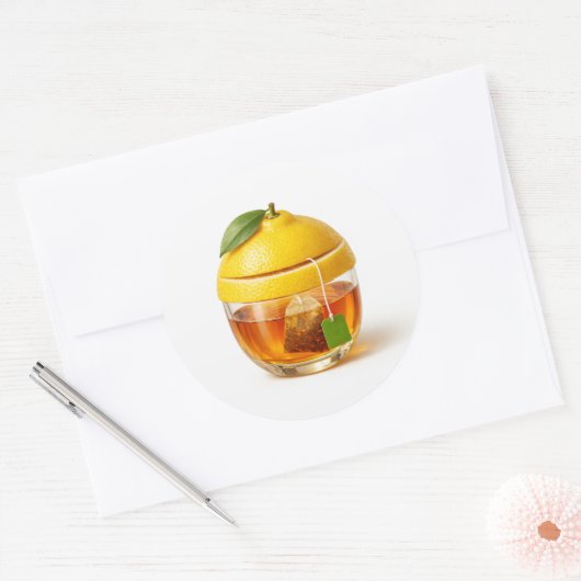 Lemon Tea Glass Sticker (Envelop)