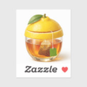 Lemon Tea Illustration Vinyl Sticker (Vel)