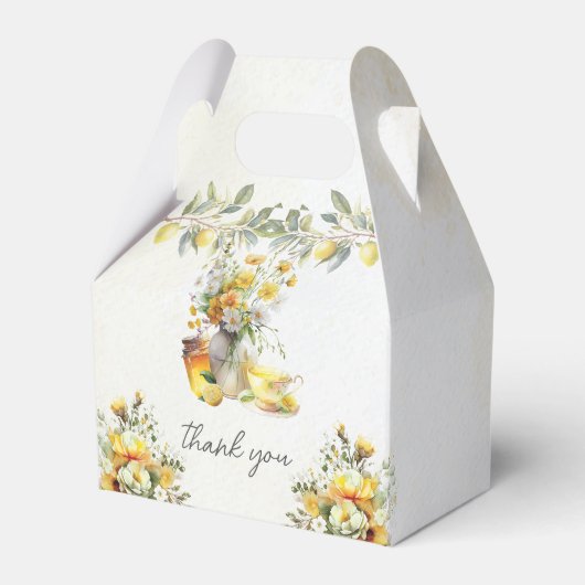 Lemon Tea Party  Bedankt Bedankdoosjes (Voorkant Zijde)