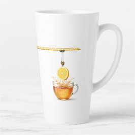 Lemon Tea Under Construction – 17oz Latte Mug Latte Mok