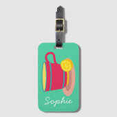 Lemon tea voor theeliefhebbers bagagelabel (Voorkant (verticaal))