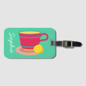 Lemon tea voor theeliefhebbers bagagelabel (Voorkant (horizontaal))