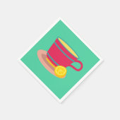 Lemon tea voor theeliefhebbers luiers servet (Hoek)