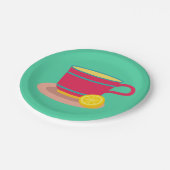 Lemon tea voor theeliefhebbers papieren bordje (Gekanteld)