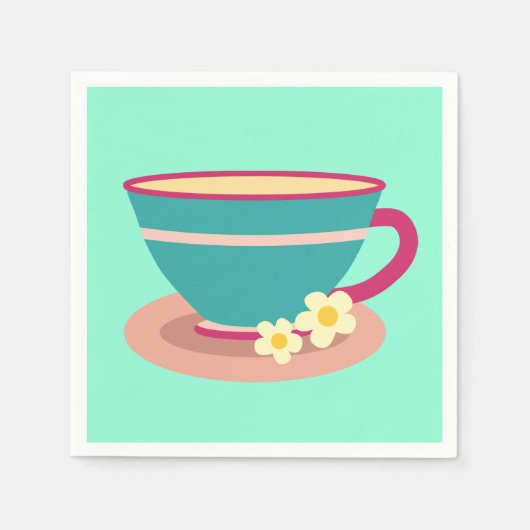 Lemon tea voor theeliefhebbers servet (Voorkant)