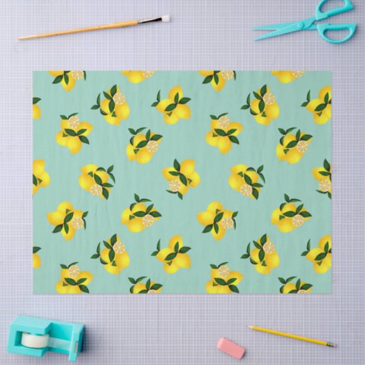 Lemon Teal Tissuepapier (Craft)