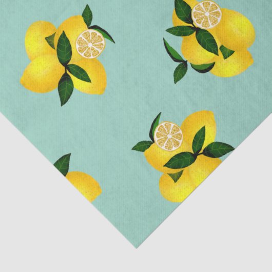 Lemon Teal Tissuepapier (Detail)