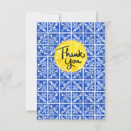 Lemon & Tegel "Dank U" flat wenskaart Bedankkaart