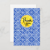 Lemon & Tegel "Dank U" flat wenskaart Bedankkaart (Voorkant / Achterkant)