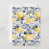 Lemon Tegel Elegance RSVP-kaart voor bruiloft Kaart (Achterkant)