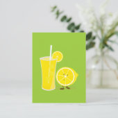 Lemon-teken naast limonade briefkaart (Staand voorkant)