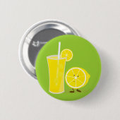 Lemon-teken naast limonade ronde button 5,7 cm (Voorkant /achterkant)