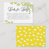 Lemon Thema Baby shower Boek Aanvraag Informatiekaartje (Voorkant / Achterkant)