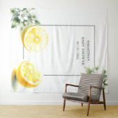 Lemon thema Baby shower foto achtergrond Wandkleed (In Situ (horizontaal))